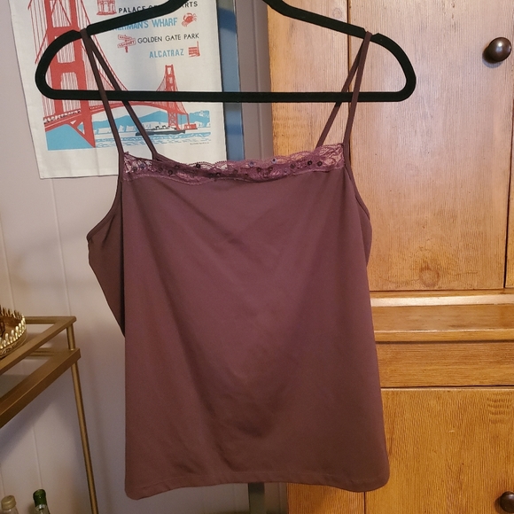 90's Set Cami Sheer Shirt Brown Boho - Picture 7 of 7